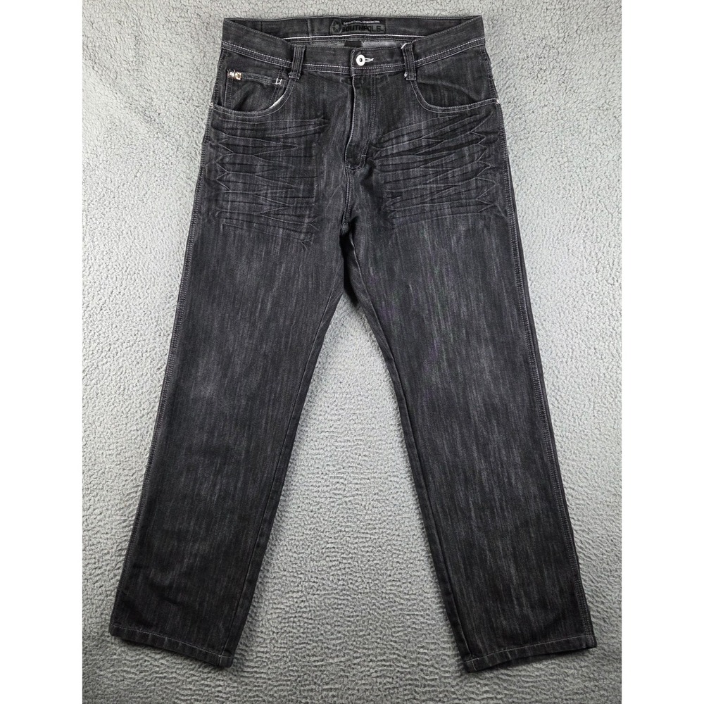 Vintage Southpole 4180 Jeans Mens 36x34 (35x33) Black Y2K Baggy Wide Leg Hip Hop